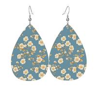 Boucles d'oreilles Classy Blossom pour femme, boucles d'oreilles tendance en cuir en forme de larme pour femme, boucles d'oreilles tendance et colorées en forme de larme