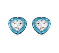 Boucles d'oreilles clip Dulcis, Taille cœur, Pavé, Cœur, Bleues, Métal rhodié OS