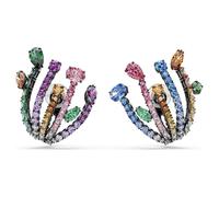 Boucles d'oreilles clip Matrix, Tailles variées, Bouquet, Multicolores, Métal plaqué ruthénium OS