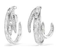 Boucles d'oreilles clip Vienna, Tailles variées, Blanches, Métal rhodié OS