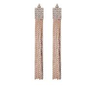 Boucles d'oreilles clips - plaqué or avec des cristaux clairs et brins liés - Bridie G par Bello London