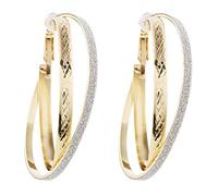 Boucles d'oreilles clips - Plaqué or avec deux cerceaux - Créoles - Kanti G par Bello London