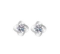 Boucles d'oreilles clous en argent sterling en zircone cubique pour femmes Boucles d'oreilles hypoallergéniques Bijoux classiques Mode Boucles d'oreilles Pierre de lune arc-en-ciel, Einheitsgröße