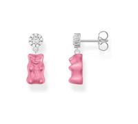 Boucles d'oreilles clous en forme d'ours en or rose en argent