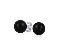 Boucles D'Oreilles Clous En Perles Rondes De 8MM En Pierre Précieuse Naturelle En Argent Sterling .925 Pour Femmes Et Adolescentes - Variété De Pierres De Naissance