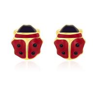 Boucles d'Oreilles Coccinelles - Or Jaune - Enfant - Clou - Puce