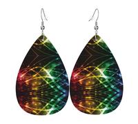 Boucles d'oreilles colorées en cuir à motif notes de musique pour femme, adaptées pour un usage quotidien, une fête et un rendez-vous galant