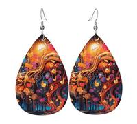 Boucles d'oreilles colorées en cuir avec notes de musique, accessoires pour femme, adaptées pour un usage quotidien, les trajets et les voyages.