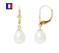 Boucles d'Oreilles - Compagnie Générale des Perles - 8-9 mm - Or 18 Carats - Système Brisures - Femme