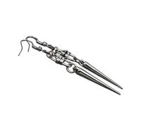 Boucles d'oreilles confortables d'inspiration gothique avec pointes et lune et étoile - Accessoire de mode alternatif pour un usage quotidien - Boucles d'oreilles lune et étoile, taille unique, Comme