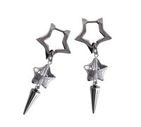 Boucles d'oreilles coniques asymétriques tendance et asymétriques - Accessoire confortable - Fait à la main - Bijoux pour femme - Pour un usage quotidien - Légères en forme d'étoile