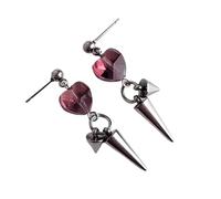 Boucles d'oreilles contemporaines en forme de cône avec cœur, parfaites pour les femmes qui cherchent à ajouter une touche d'élégance à leur garde-robe. Boucles d'oreilles résistantes aux allergies