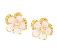 Boucles d'oreilles contemporaines en forme de fleur irrégulière - Confortables - Accessoires de mode pour les fêtes et les tenues quotidiennes