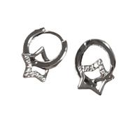 Boucles d'oreilles contemporaines en forme d'étoile superposées sur des matériaux en alliage robuste - Accessoire de bijoux pour un usage quotidien décontracté - Boucles d'oreilles en forme d'étoile