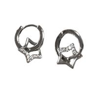 Boucles d'oreilles contemporaines en forme d'étoile superposées sur des matériaux en alliage robuste, accessoire de bijoux pour un usage quotidien décontracté boucles d'oreilles en alliage, taille