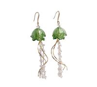 Boucles d'oreilles contemporaines inspirées de créatures marines ergonomiques en alliage avec crochet en alliage respirant pour un confort prolongé, boucles d'oreilles pendantes uniques en forme de