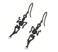 Boucles d'oreilles créatives en forme de squelette en alliage robuste - Cadeau idéal pour un ami et une famille - Accessoires de bijoux gothiques, taille unique, Comme décrit, Comme décrit.