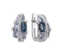 Boucles d'oreilles créatives en forme de X avec zircon creux, taille unique, Métal, Pas de gemme