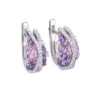 Boucles d'oreilles créatives en forme de X avec zircon creux, taille unique, Métal, Pas de gemme