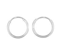 Boucles d'oreilles créoles à charnière en argent sterling 925 massif