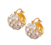 Boucles d'oreilles créoles à double cercle pour femme - Accessoires de mariage élégants - Bijoux tendance pour un usage quotidien - Boucles d'oreilles légères, taille unique, Comme décrit, Comme