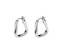Boucles d'oreilles créoles à la mode en argent sterling S925, minimaliste, géométrique, rectangle, Huggie Hoops Dip Cuff boucle d'oreille Elegnat bijoux cadeau hypoallergénique pour femmes filles BFF