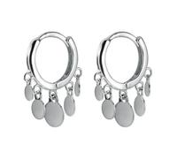 Boucles D'oreilles Créoles À Pampilles Rondes En Argent Sterling 925 Pour Femmes Et Filles, Bijoux De Fête À Porter Au Quotidien
