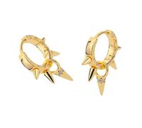 Boucles d'oreilles créoles à rivets simples et à la mode - Accessoires de mode pour un usage quotidien et des réunions sociales, taille unique, Comme décrit, Comme décrit.