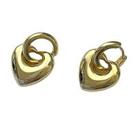 Boucles d'oreilles créoles amovibles en forme de cœur géométrique pour les amateurs de mode tendance