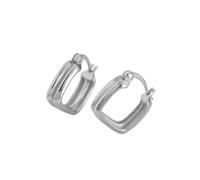 Boucles D'oreilles Créoles Carrées Minimalistes En Argent Sterling 925 Pour Femmes, Style Punk, Hip-hop, Fête, Accessoires