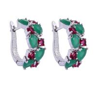 Boucles d'oreilles créoles doubles pour femmes et boucles d'oreilles à clip colorées utiles, taille unique, Cuivre, Pas de gemme