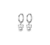 Boucles D'oreilles Créoles Élégantes En Argent Sterling 925 Avec Perles Romantiques Pour Filles, Bijoux Fins S925 Pour Fête De Mariage