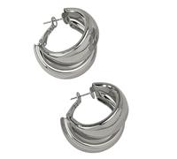 Boucles d'oreilles créoles élégantes en forme de cercles confortables en alliage pour un usage quotidien et une fête