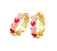Boucles d'oreilles créoles élégantes en forme de cœur en cuivre pour un usage quotidien et les fêtes, taille unique, Comme décrit, Comme décrit.
