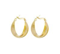 Boucles d'oreilles créoles élégantes et magnifiques avec cercles irréguliers haut de gamme pour femmes