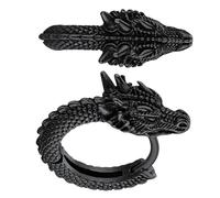 Boucles d'oreilles créoles en acier inoxydable motif dragon - Unisexe - Accessoire élégant pour fête et usage quotidien, taille unique, Comme décrit, Comme décrit.