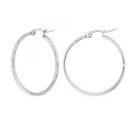 Boucles d'oreilles créoles en acier inoxydable par SC Crystal