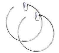 Boucles d'oreilles créoles en argent 925, grand cercle de 6 cm, pour femme, ajustable, élégantes et légères