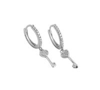 Boucles D'oreilles Créoles En Argent Sterling 925 Avec Pendentif En Forme De Cœur Et De Croix, Idéal Pour Une Fille
