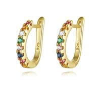 Boucles D'oreilles Créoles En Argent Sterling 925 Avec Zircones Cubiques, Bijoux Fins Pour Femmes, Fête De Mariage, S925