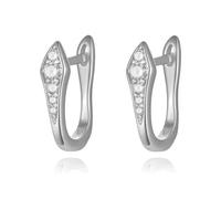 Boucles D'oreilles Créoles En Argent Sterling 925 Avec Zircons Colorés Pour Femmes, Bijoux Fins S925 Pour Fête De Mariage