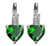 Boucles d'oreilles créoles en argent sterling 925 hypoallergénique pour femme - Cadeau idéal pour une amie, une petite amie, un anniversaire, une pierre de naissance - Boucles d'oreilles à tige