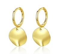 Boucles D'oreilles Créoles En Argent Sterling 925, Pendentif Géométrique Rond Irrégulier, Bijoux Pour Femmes, Fête De Mariage