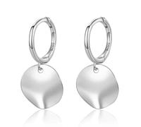 Boucles D'oreilles Créoles En Argent Sterling 925, Pendentif Géométrique Rond Irrégulier, Bijoux Pour Femmes, Fête De Mariage