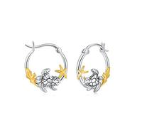Boucles d'oreilles créoles en argent sterling 925 pour femmes et filles, hypoallergéniques, lapin, renard, éléphant, panda, koala, patte de chien, sans pierre précieuse