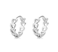 Boucles D'oreilles Créoles En Argent Sterling 925, Romantiques Et Tendance, En Forme De Cœur Creux, Pour Femmes, Bijoux Fins, Pour Fête De Mariage, Cadeau