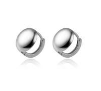 Boucles D'oreilles Créoles En Argent Sterling 925, Simples Et Lisses, Avec Breloques Rondes, Pour Femmes, Bijoux De Mariage