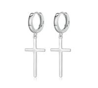 Boucles D'oreilles Créoles En Argent Sterling 925, Style Croix, Tendance, Pour Femmes, Fête De Mariage, Bijoux Fins S925