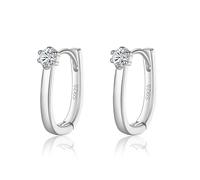 Boucles D'oreilles Créoles En Argent Sterling 925, Tendance, Avec Zircones Cubiques, Pour Femmes, Bijoux De Mariage Minimalistes
