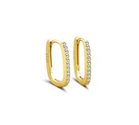 Boucles D'oreilles Créoles En Argent Sterling Avec Zircones Cubiques Transparents Aaaa Pour Femmes, Élégantes, Bijoux Fins